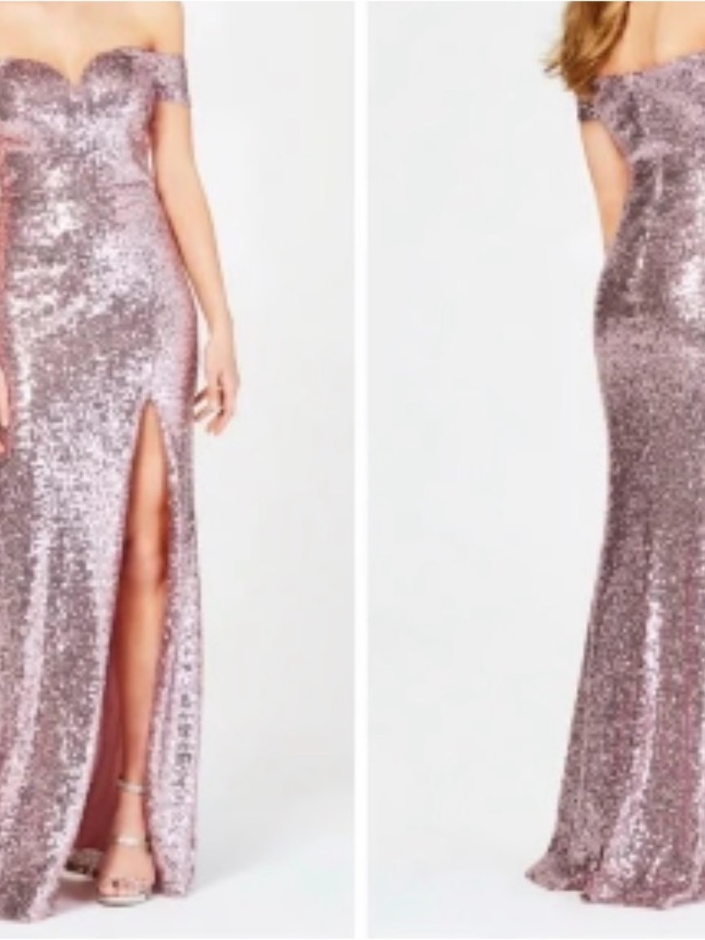 NWT Pink/Rose Gold Prom dress size 1/2
